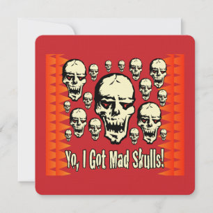 De Remerciements Yo J'Ai Mad Skulls Gfx BG-02 Carte Carré