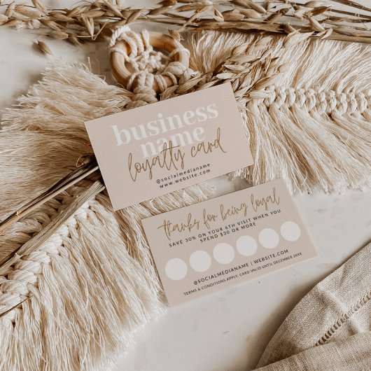 De Rendez-vous Carte Boho Loyalty Timbre Moderne