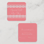 De Rendez-vous Carte cadeau Pink Lace (Devant / Derrière)