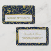 De Rendez-vous Carte d'enregistrement cadeau Oriental Gold Boho (Devant / Derrière)