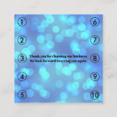 De Rendez-vous Carte Punch Loyalty Small Business Blue Bokeh (Dos)