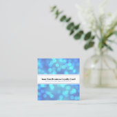 De Rendez-vous Carte Punch Loyalty Small Business Blue Bokeh (Debout devant)