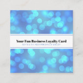 De Rendez-vous Carte Punch Loyalty Small Business Blue Bokeh (Devant)