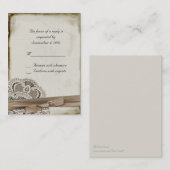 De Rendez-vous Carte RSVP vintage (Devant / Derrière)
