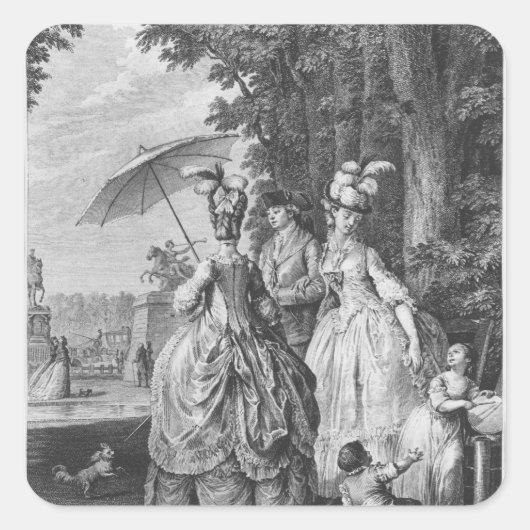 De rendezvous voor Marly Vierkante Sticker (Voorkant)