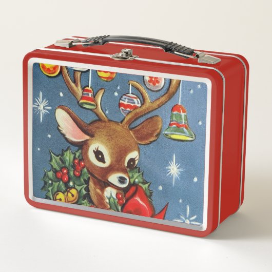 De rendierlunchbox Retro Vintage (Voorkant)