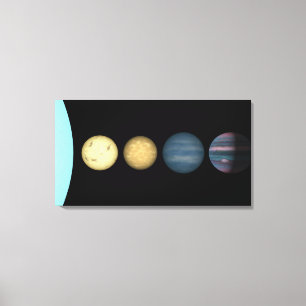 De renditie van een kunstenaar vergelijkt bruine d canvas afdruk