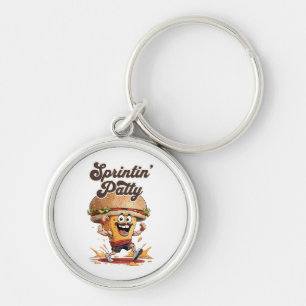 De Rennende Cheeseburger Sleutelhanger