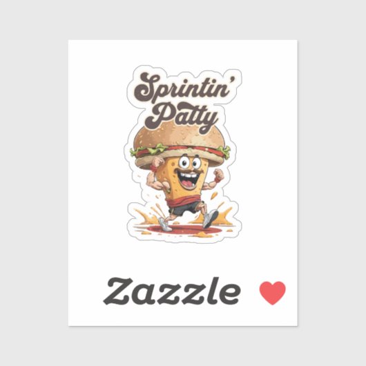 De Rennende Cheeseburger Sticker (Vel)