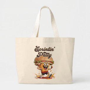 De Rennie Cheeseburger Grote Tote Bag