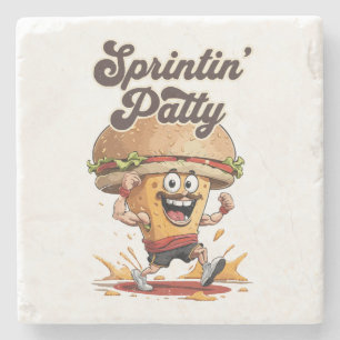 De Rennie Cheeseburger Stenen Onderzetter