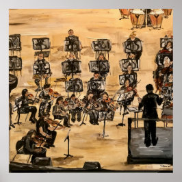 "De repetitie" in acryl Poster