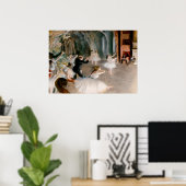 De repetitie op het podium van Edgar Degas Poster (Thuiskantoor)