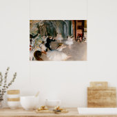 De repetitie op het podium van Edgar Degas Poster (Keuken)