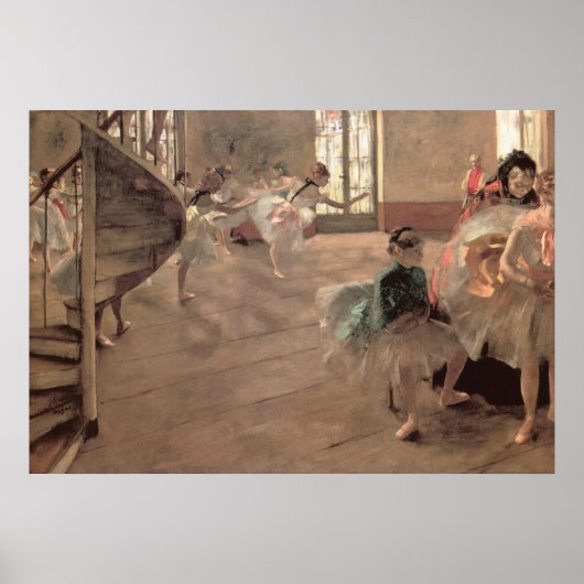 De repetitie van Edgar Degas,  balletkunst Poster (Voorkant)