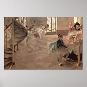 De repetitie van Edgar Degas, Klassieke Ballet Kun Poster