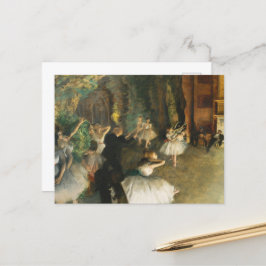 De repetitie van het ballet op het podium, Degas A Briefkaart