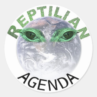 De Reptiliaanse agenda Ronde Sticker