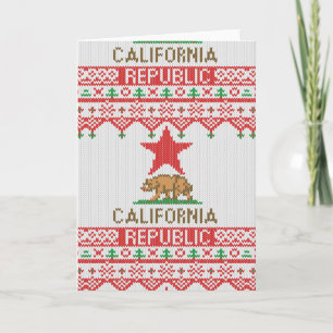 De Republiek van Californië draagt op de Lelijke Feestdagen Kaart