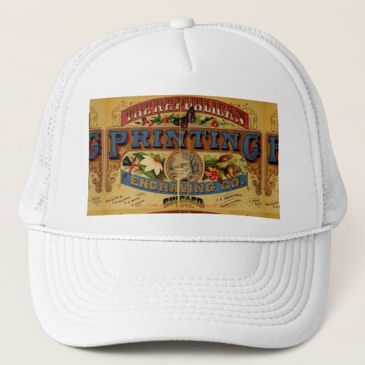 "De republikeinse printer" Trucker Pet (Voorkant)