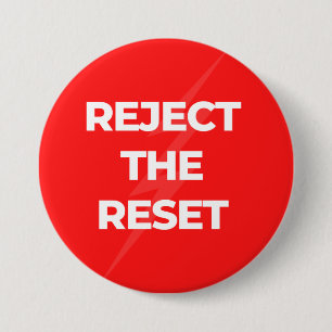 DE RESET-toets VERNIETIGEN Ronde Button 7,6 Cm