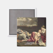 De rest van de vlucht naar Egypte, 1628 Magneet (Voorkant / Achterkant)