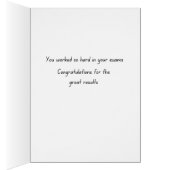 De Resultaten van het examen feliciteren Kaart (Binnen (Rechts))