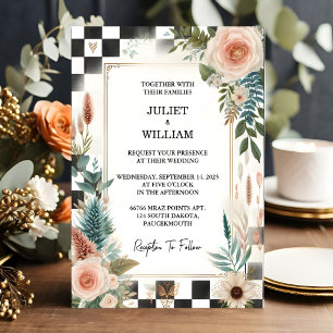 De Retro Boho Studio Creatieve Geïllustreerde Brui Kaart