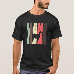 De Retro Silhouette Llama Lama T-shirt