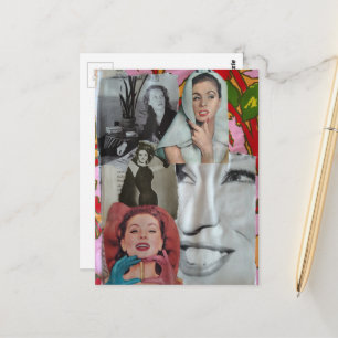 De Retro Vrouwen Collage Briefkaart