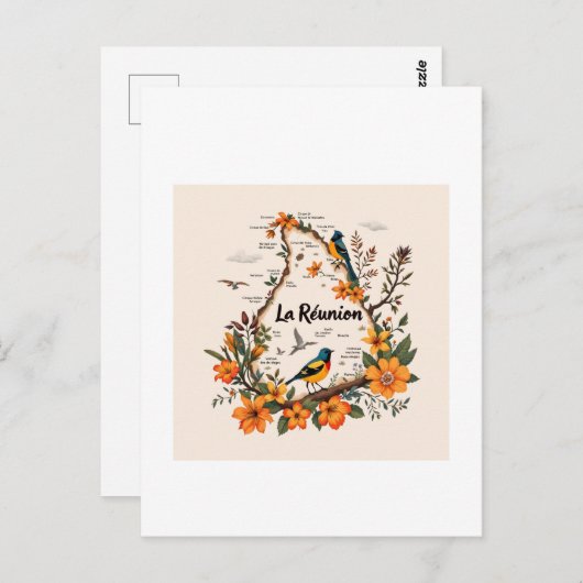 DE REUNIA BRIEFKAART (Voorkant / Achterkant)