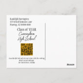 De Reunion van de klasse sparen de Oranje Code van Briefkaart (Achterkant)