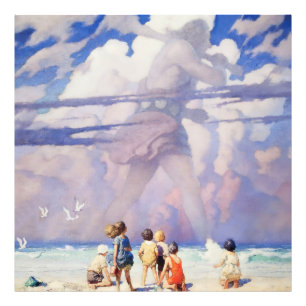 “De reus” Sprookjeskunst van NC Wyeth Foto Afdruk