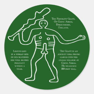 De Reus van Cerne Ronde Sticker
