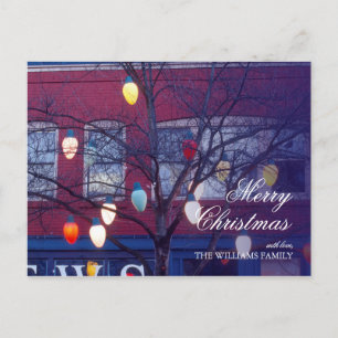 De reuze lichten van de Kerstboom in Seattle Feestdagenkaart
