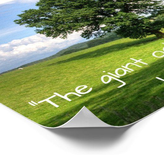 "De reuzeneikenhak is een eikel die zijn grond hie Poster (Hoek)