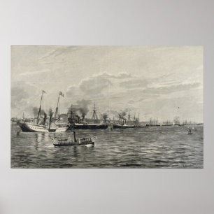 De Review van de marine in Kiel Poster