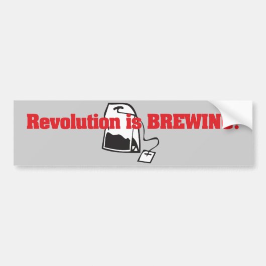 De revolutie breekt bumpersticker (Voorkant)