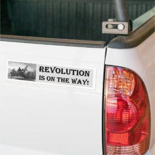 De revolutie is op weg bumpersticker