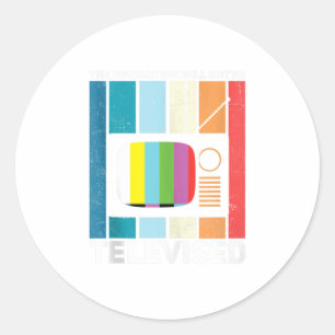 De revolutie zal niet worden uitgezonden naar zwar ronde sticker