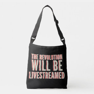 De revolutie zal overleven crossbody tas