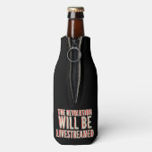 De revolutie zal overleven flesjeskoeler (Fles Achterkant)