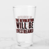 De revolutie zal overleven glas (Achterkant)