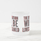 De revolutie zal overleven matglas koffiemok (Center)