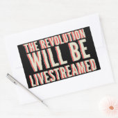De revolutie zal overleven rechthoekige sticker (Envelop)