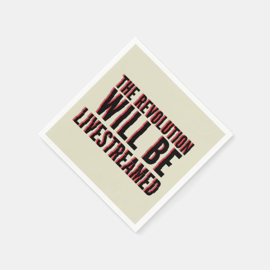 De revolutie zal overleven servet (Hoek)