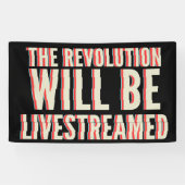 De revolutie zal overleven spandoek (Horizontaal)