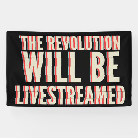 De revolutie zal overleven spandoek (Horizontaal)