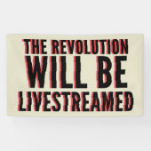 De revolutie zal overleven spandoek (Horizontaal)