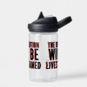 De revolutie zal overleven waterfles (Links)